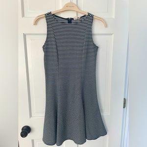 Gap Navy and White Striped Dress